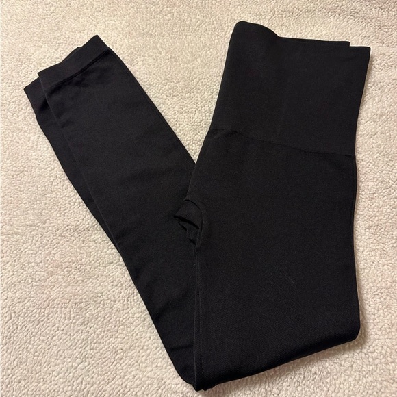 Spanx Look At Me Now Seamless Cropped Leggings Charcoal Grey Black - Picture 10 of 10